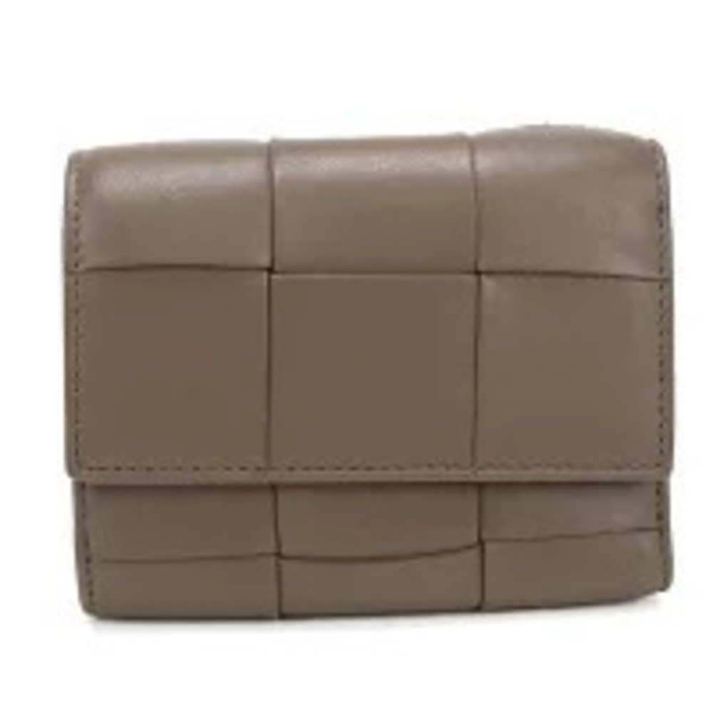 Bottega Veneta Tri fold Wallet Cassette Zipper Brown